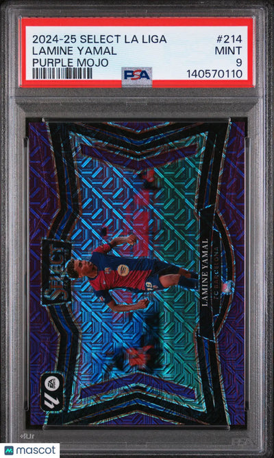 2024-25 Panini Select La Liga Lamine YamalePurple Mojo PSA 9