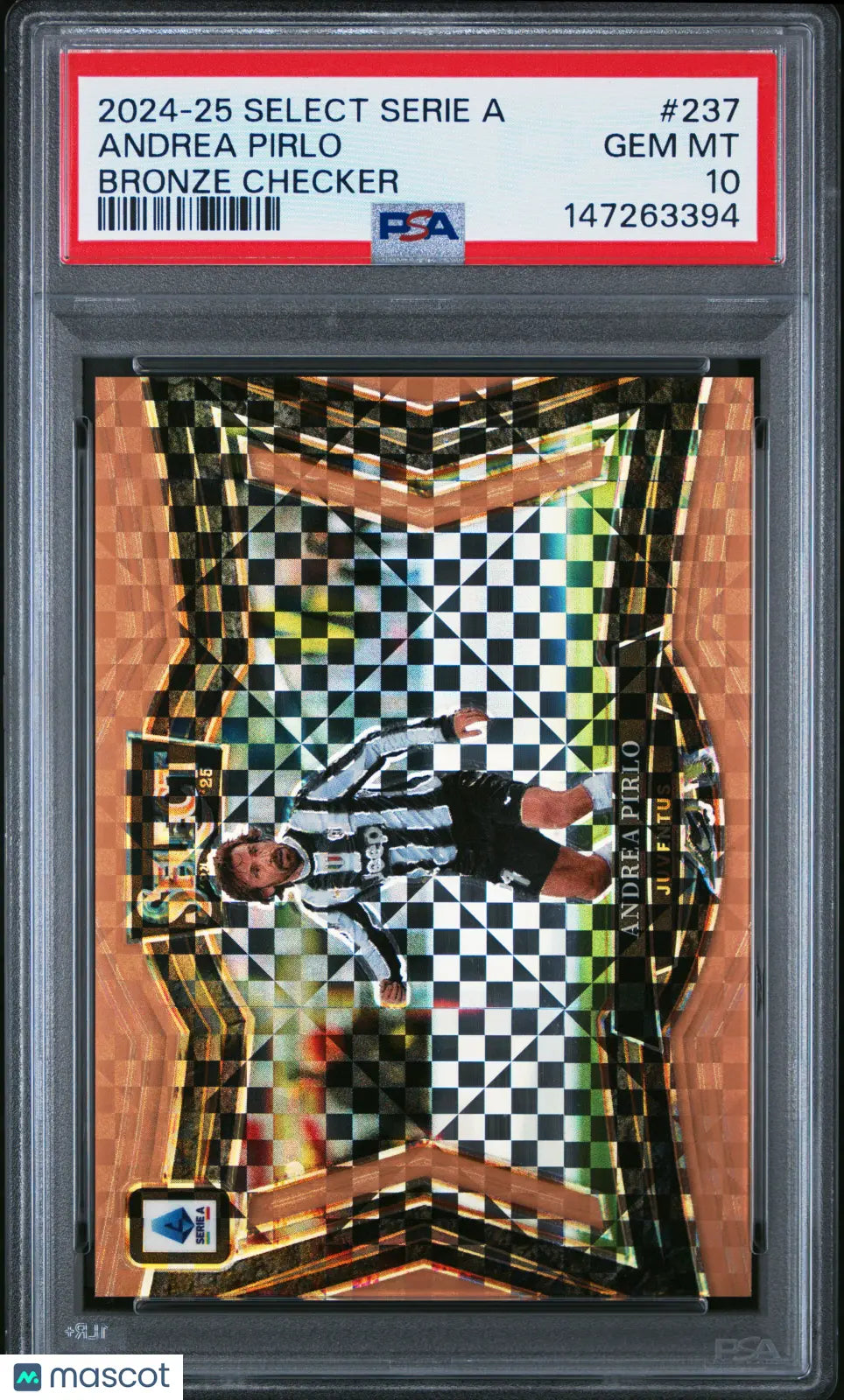 2024-25 Panini Select Serie A Andrea Pirlo #237 Bronze Checker PSA 10