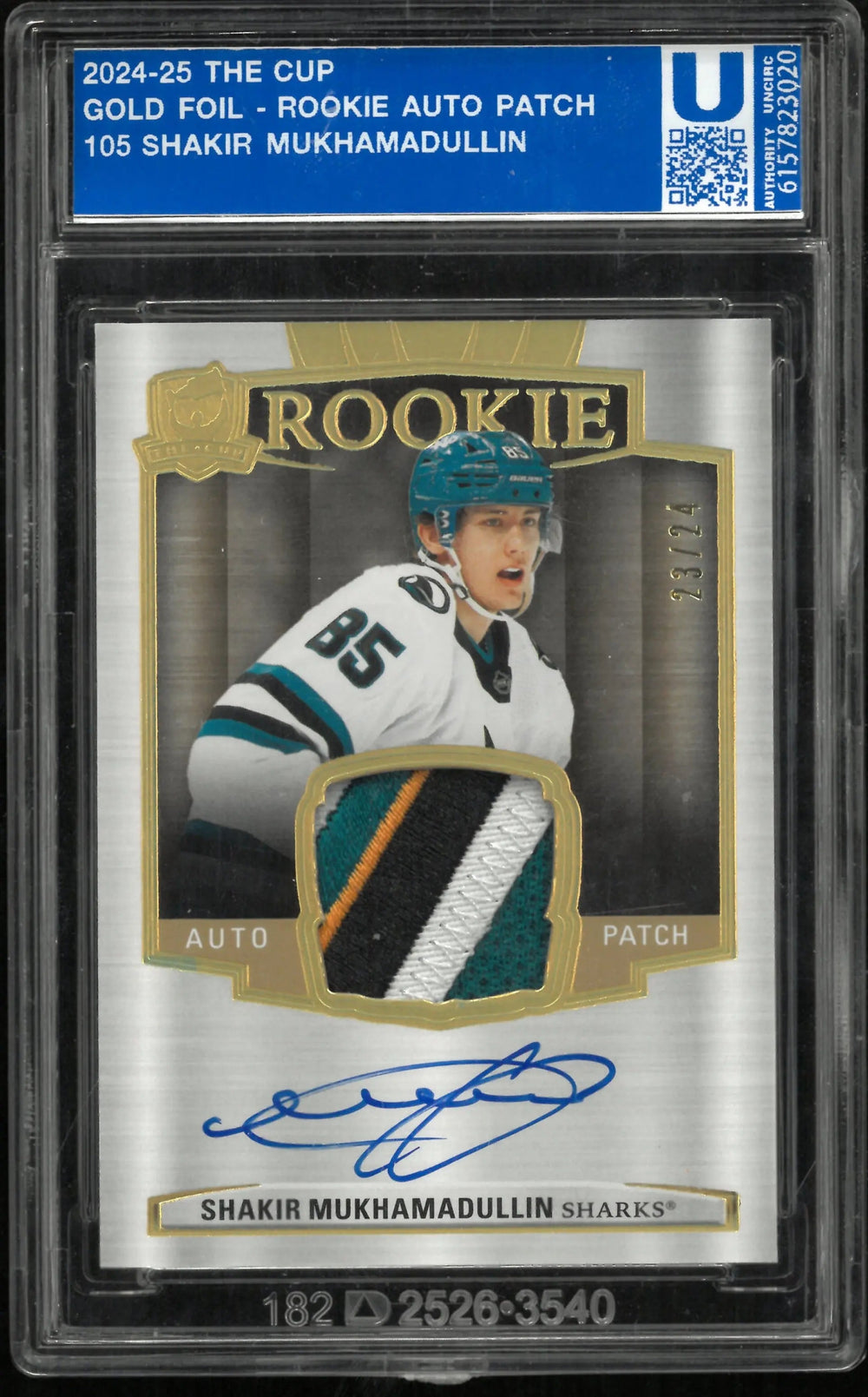 2024-25 Shakir Mukhamadullin Rookie Auto Patch Gold /24