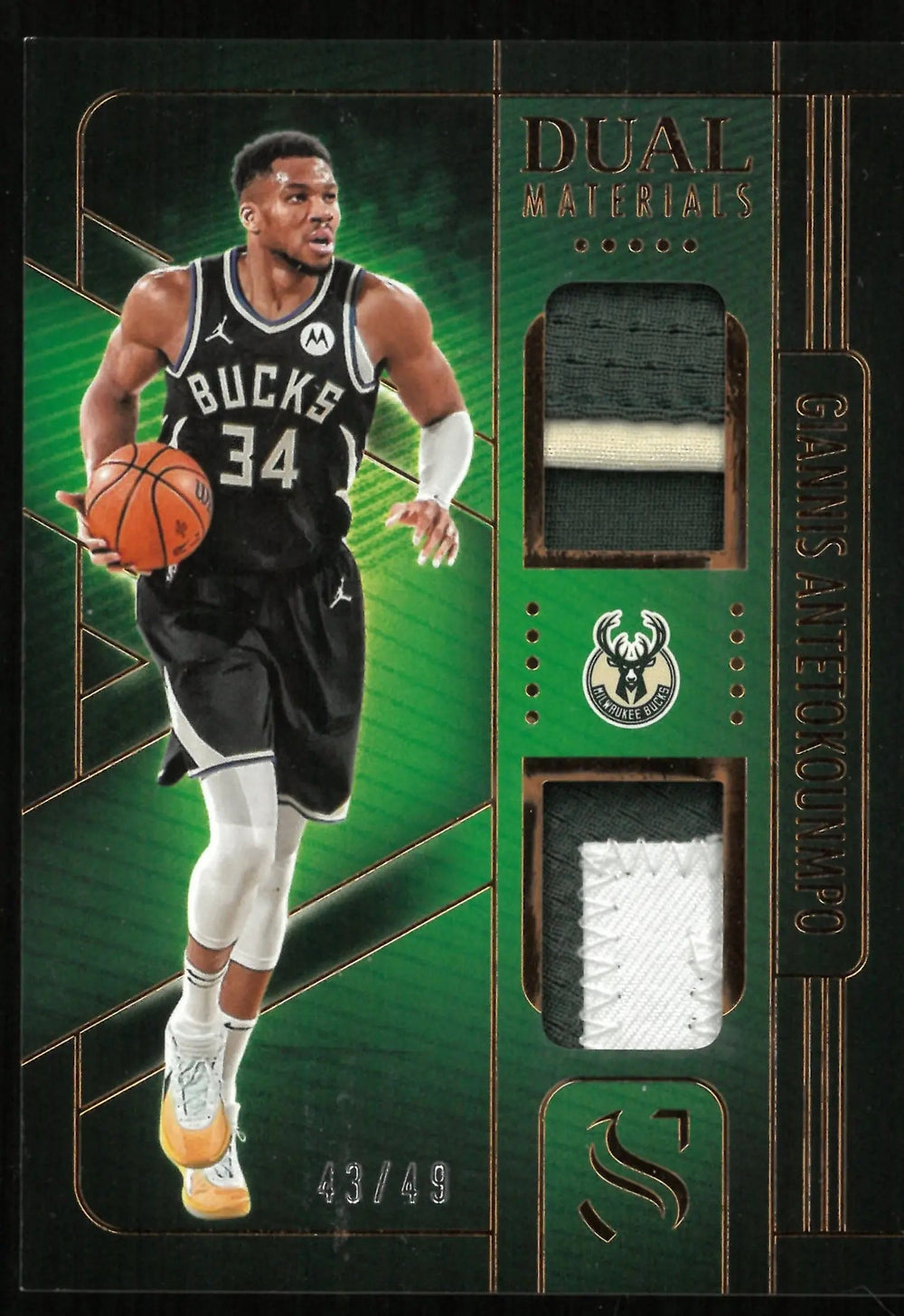 2024-25 Silhouette Basketball Giannis Antetokounmpo Bronze Dual Patch /49