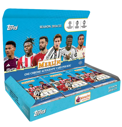 2024-25 Topps Chrome Merlin UEFA Club Competitions Soccer Delight Box