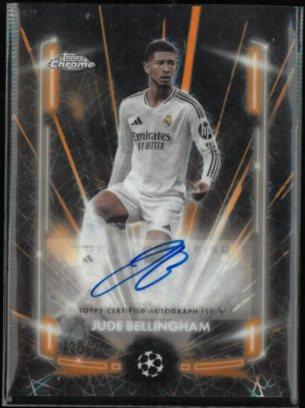 2024-25 Topps Chrome UCC Jude Bellingham Autograph Orange Lazers /25