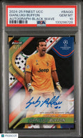 2024-25 Topps Finest UEFA Auto Gianluigi Buffon Black Wave 07/10 PSA 10