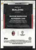 2024/25 Topps Museum Collection UEFA Club Competitions Museum Marbleized Auto Paolo Maldini /25