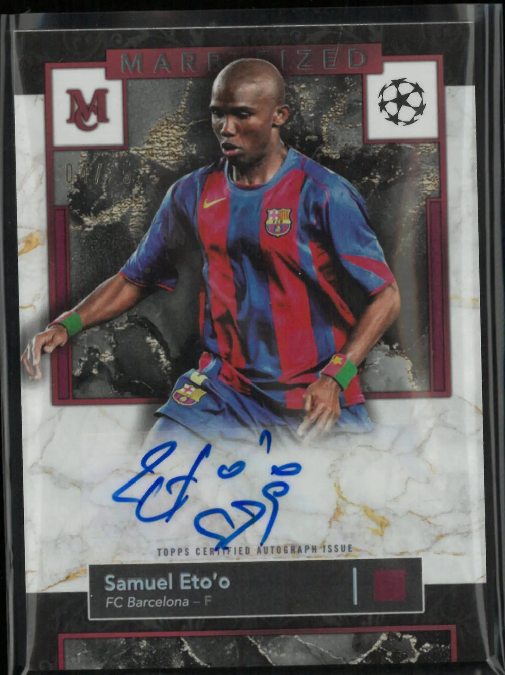 2024-25 Topps Museum UCC Marbleized Samuel Eto'o Auto /25