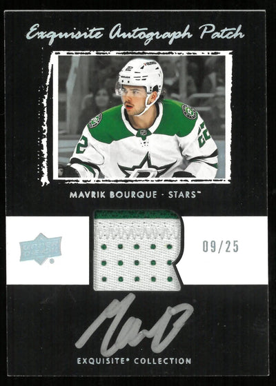 2024-25 UD Exquisite Hockey Mavrik Bourque RC Rookie Patch Auto /25