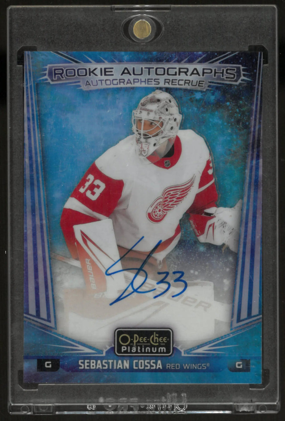 2024-25 UD O-Pee-Chee Platnium Rookie Autographs Sebastian Cossa Auto RC /50