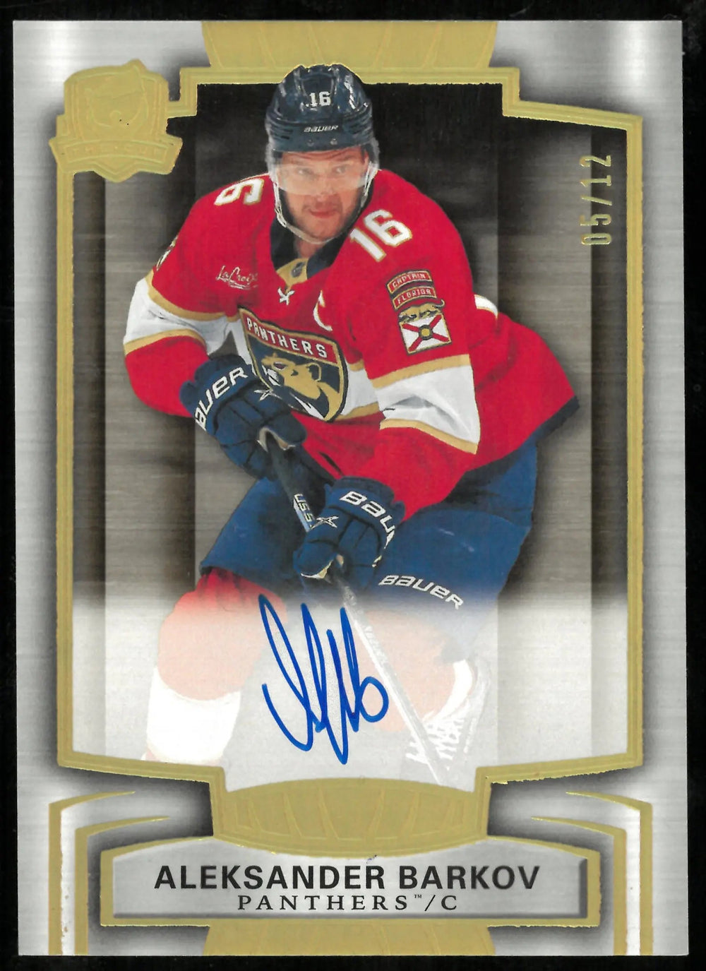 2024-25 UD The Cup Hockey Gold Spectrum Auto Aleksander Barkov /12