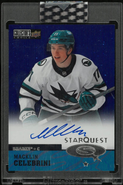2024-25 Upper Deck Clear Cut Star Quest Macklin Celebrini Autograph Auto