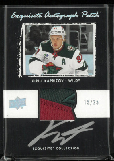 2024-25 Upper Deck Exquisite Collection Kirill Kaprizov Patch Autograph /25