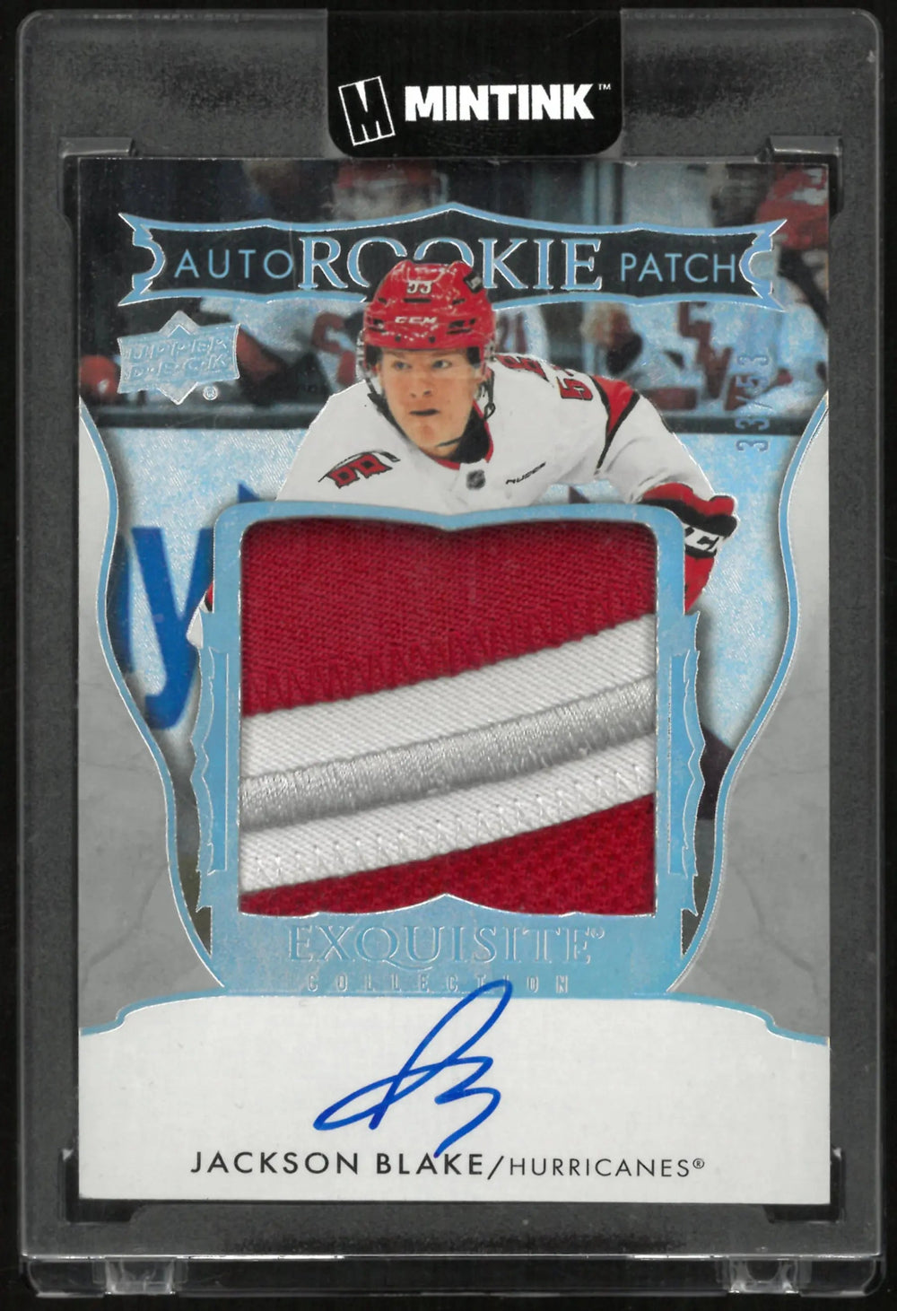 2024-25 Upper Deck Exquisite Collection Rookie Auto Patch RC Jackson Blake /53