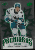 2024-25 UD Ice Hockey Premieres Clear Cut Macklin Celebrini RC /199