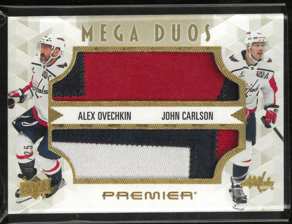 2024-25 Upper Deck Premier Mega Duos Alex Ovechkin/Josh Carlson Gold Patch