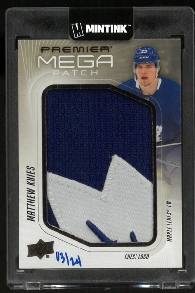 2024-25 Upper Deck Premier Mega Patch Chest Logo Matthew Knies /24