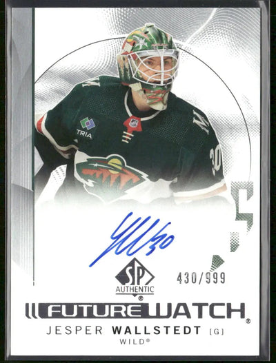 2024-25 UD SP Authentic Future Watch Rookie Auto Jesper Wallstedt /999