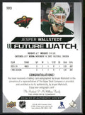 2024-25 UD SP Authentic Future Watch Rookie Auto Jesper Wallstedt /999