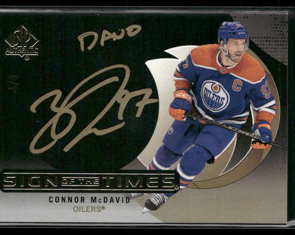 2024-25 Upper Deck SP Sign Of The Times Black Gold Auto Connor McDavid /5