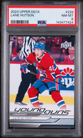 2024-25 Upper Deck Series 1 Lane Hutson Young Guns RC Rookie #229 PSA 8