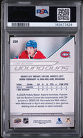 2024-25 Upper Deck Series 1 Lane Hutson Young Guns RC Rookie #229 PSA 8