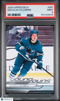 2024-25 Upper Deck Series 2 Macklin Celebrini Young Guns RC Rookie #451 PSA 9
