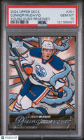 2024-25 Upper Deck Series Two Young Guns Renewed Connor McDavid #201 PSA 10