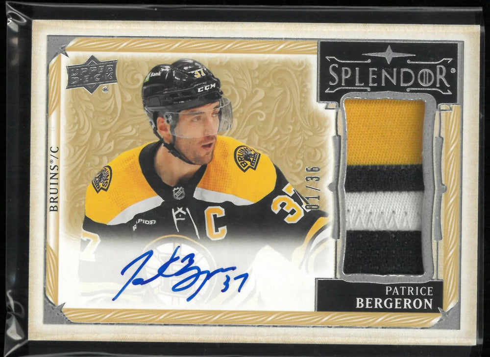 2024-25 Upper Deck Splendor Patrice Bergeron Auto Patch /36