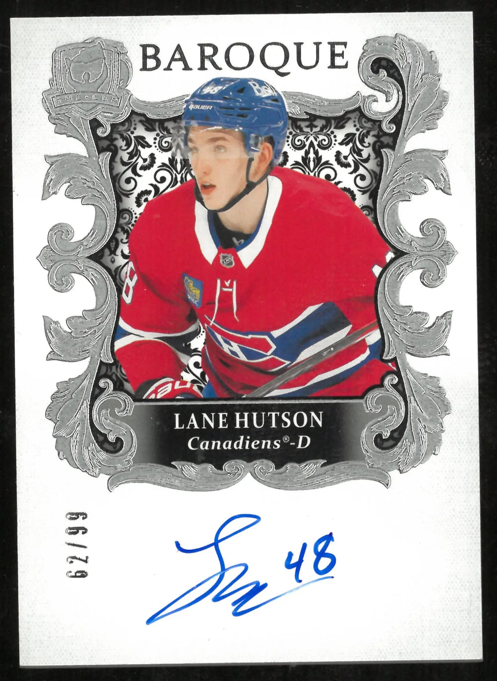 2024-25 Upper Deck The Cup Baroque Rookie Auto Lane Hutson /99