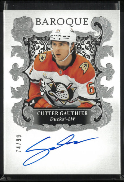 2024-25 Upper Deck The Cup Baroque Rookie RC Auto Cutter Gauthier /99