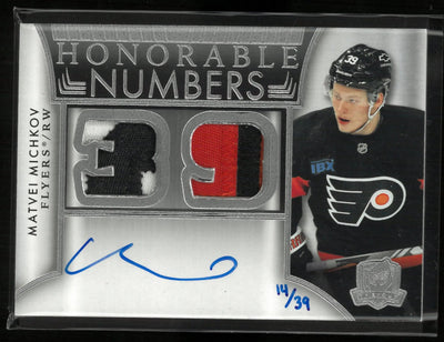 2024-25 Upper Deck The Cup Honorable Numbers Matvei Michkov Patch Auto /39