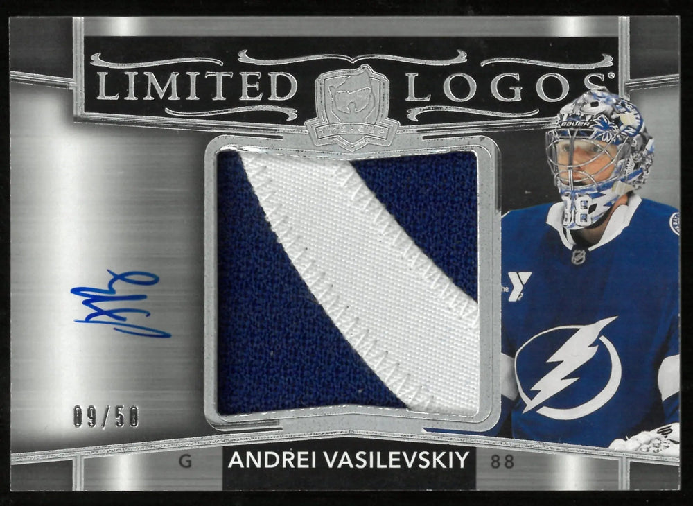 2024-25 Upper Deck The Cup Limited Logos Patch Auto Andrei Vasilevsky /50