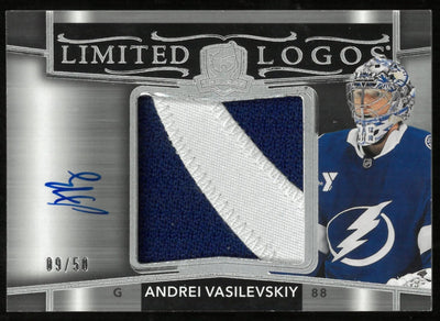2024-25 Upper Deck The Cup Limited Logos Patch Auto Andrei Vasilevsky /50