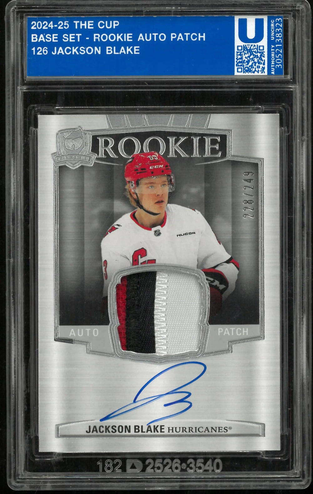 2024-25 Upper Deck The Cup Rookie Auto Patch Jackson Blake /249