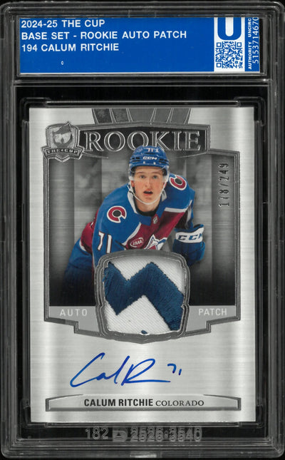 2024-25 UD The Cup Rookie Patch Autograph Calum Ritchie Auto RC /249