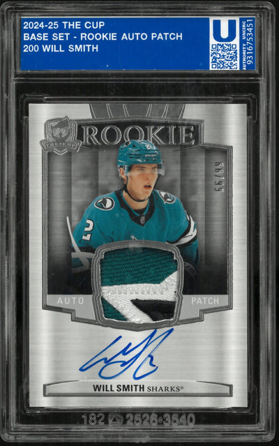 2024-25 Upper Deck The Cup Will Smith RC Rookie 3 Color Patch Auto /99