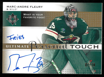 2024-25 UD Ultimate Col. Gold Personal Touch Auto Marc-Andre Fleury /10