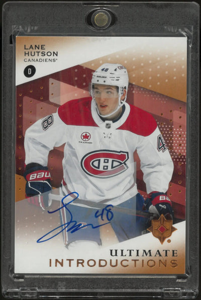 2024-25 Upper Deck Ultimate Hockey Introductions Lane Hutson RC Auto