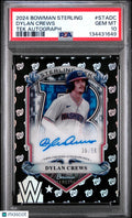 2024 Bowman Sterling Sterling Tek Autographs Dylan Crews /50 PSA 10
