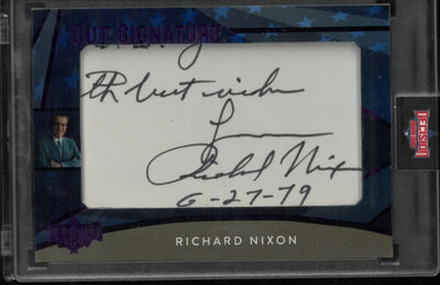 2024 Decisions Authentic Cut Signature Card Richard Nixon 1/2