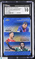 2024 Leaf Special Release Pele Ronaldo Messi Blue Mojo Metal Legends CGC 10 /20