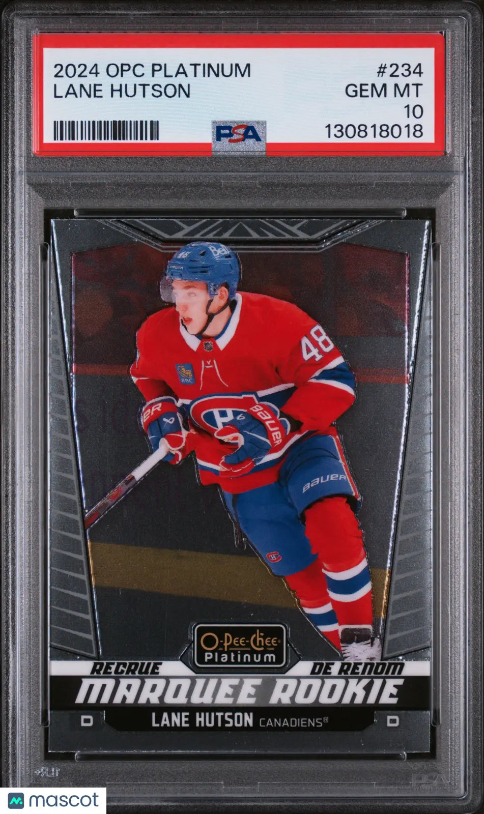 2024 O-Pee-Chee Platinum Lane Hutson Marquee Rookie RC #234 PSA 10