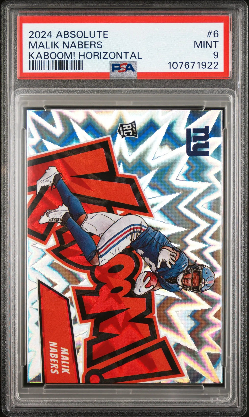 2024 Panini Absolute Kaboom! Horizontal Malik Nabers RC Rookie PSA 9
