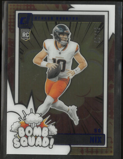 2024 Panini Clearly Donruss Bomb Squad Bo Nix Rookie RC /49