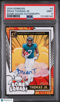 2024 Panini Donruss Bomb Squad Autographs Brian Thomas JR. RC Rookie /199 PSA 9