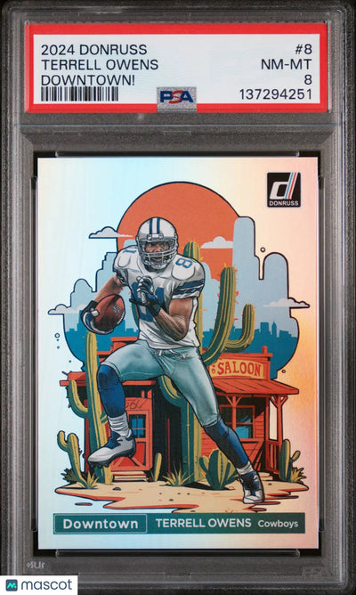 2024 Panini Donruss Downtown! Terrell Owens #8 PSA 8