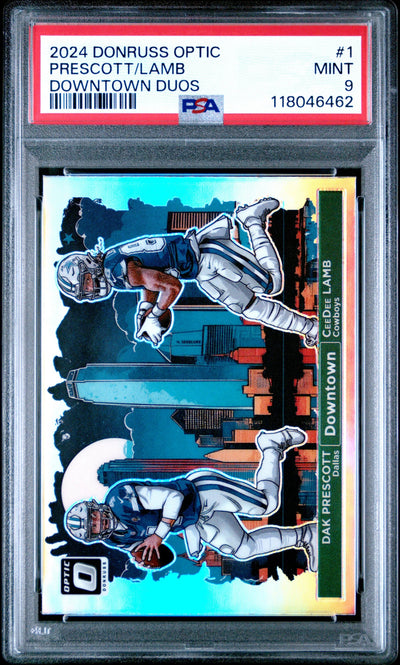 2024 Panini Donruss Optic Downtown Duos Lamb Prescott #1 PSA 9