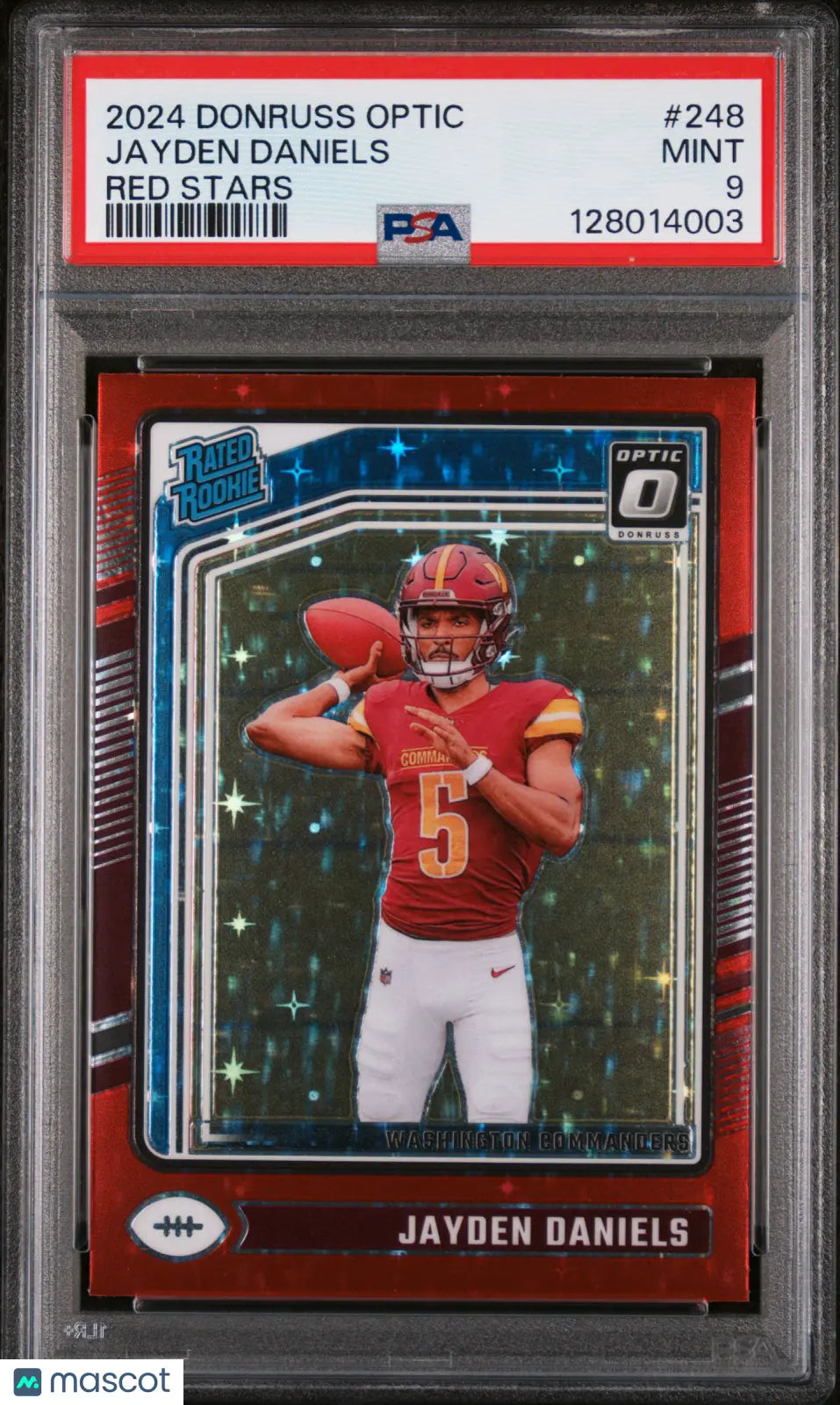 2024 Panini Donruss Optic Jayden Daniels #248 Red Stars PSA 9