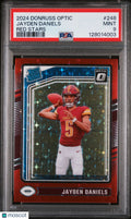 2024 Panini Donruss Optic Jayden Daniels #248 Red Stars PSA 9