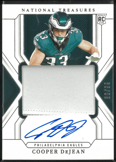 2024 Panini National Treasures Rookie Patch Autograph Cooper DeJean RC /99