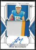 2024 Panini National Treasures Rookie Patch Autograph Ladd McConkey Auto RC /49