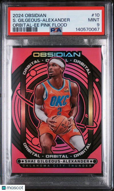 2024 Panini Obsidian Orbital Shai Gilgeous-Alexander Pink Flood /49 PSA 9